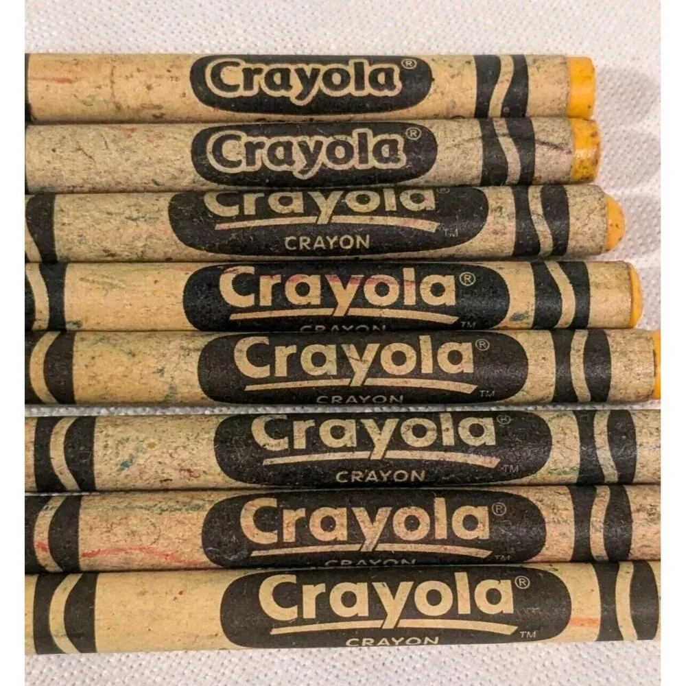 Crayola Crayons Dandelion Yellow Discontinued Retired Bright Color Set Of 8 Fun
